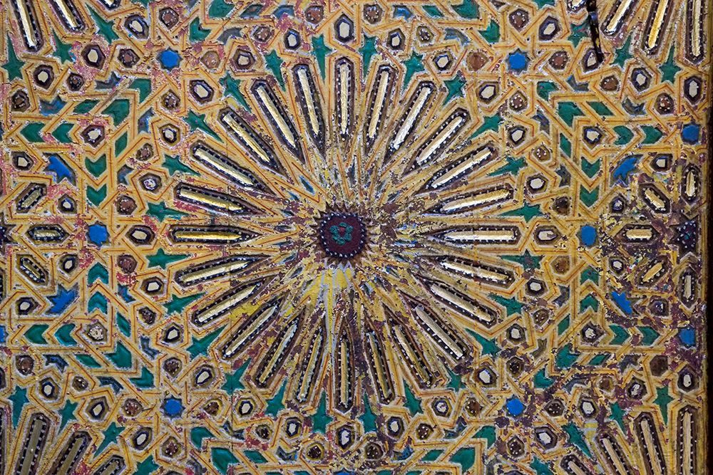 Fes-Morocco Hand painted and carved doorway detail